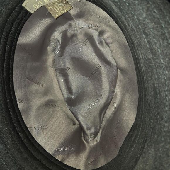 Vintage Stetson Black Wool Blend Fedora / Trilby Hat unisex s/m urban indie 90\' main image 7